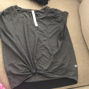 Lululemon grey slouchy tee. Size 4